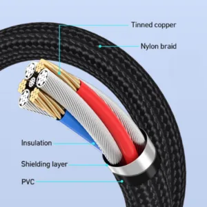 BWOO X288C USB To Type C Cable Nylon 1M