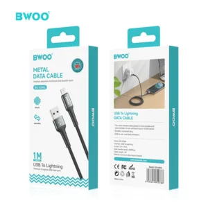 BWOO X288L USB To Lightening Cable Nylon 1M For iPhone