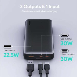 AUKEY PB-Y42 30W 20000mAh Portable Power Bank