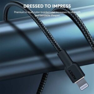 Aukey CB-NCL1 Nylon Braided USB-C To Lightning Cable