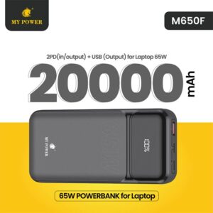 My Power M650F 20K mAh  65 Watt Powerbank For Laptop And Mobile