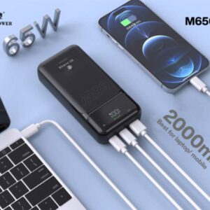 My Power M650F 20K mAh  65 Watt Powerbank For Laptop And Mobile