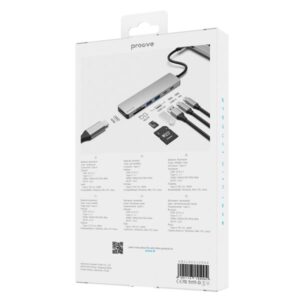 Type-C-HUB Proove Iron Link 7 in 1 (2*Type-C + 2*USB3.0 + HDMI + SD/TF)