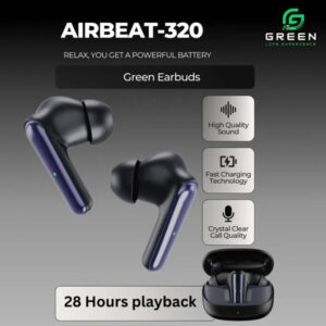 Green Airbeat 320 Dual Mic ENC Earbuds