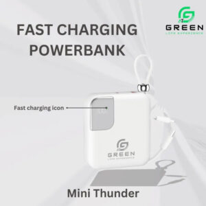 Green Mini Thunder Small Size Power Bank 10000 mAh