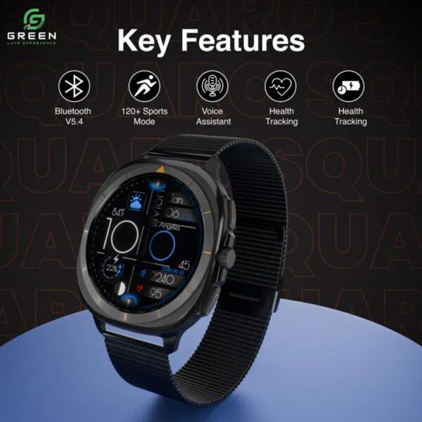 Green Squaro Smartwatch
