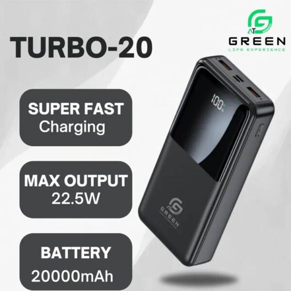Green Turbo-20 Powerbank 20000 mAh
