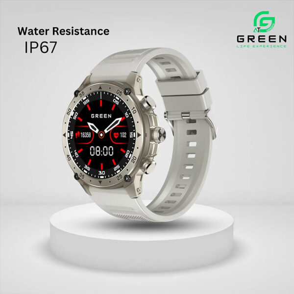 Green Vortex Metallic Fitness Smartwatch