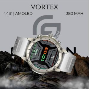 Green Vortex Metallic Fitness Smartwatch