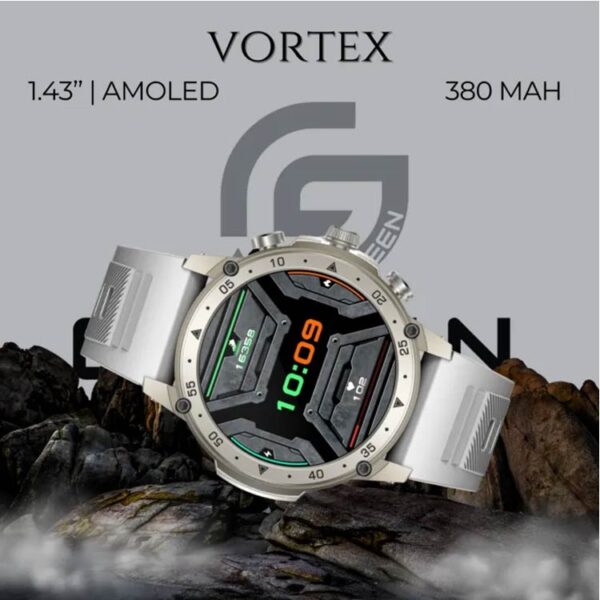 Green Vortex Metallic Fitness Smartwatch