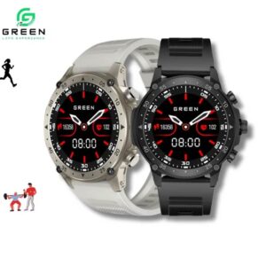 Green Vortex Metallic Fitness Smartwatch