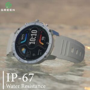 Green Vortex Metallic Fitness Smartwatch