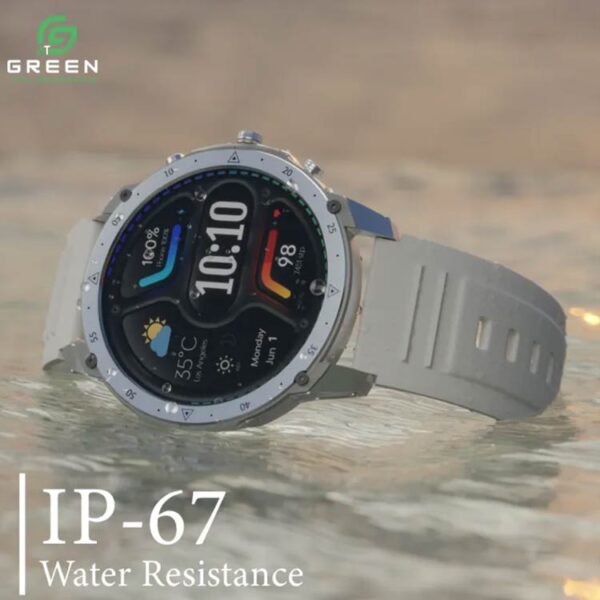 Green Vortex Metallic Fitness Smartwatch
