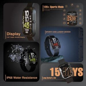 Green Vision Fit Metallic SmartWatch
