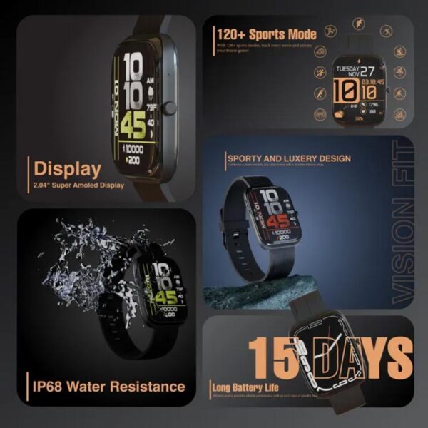 Green Vision Fit Metallic SmartWatch