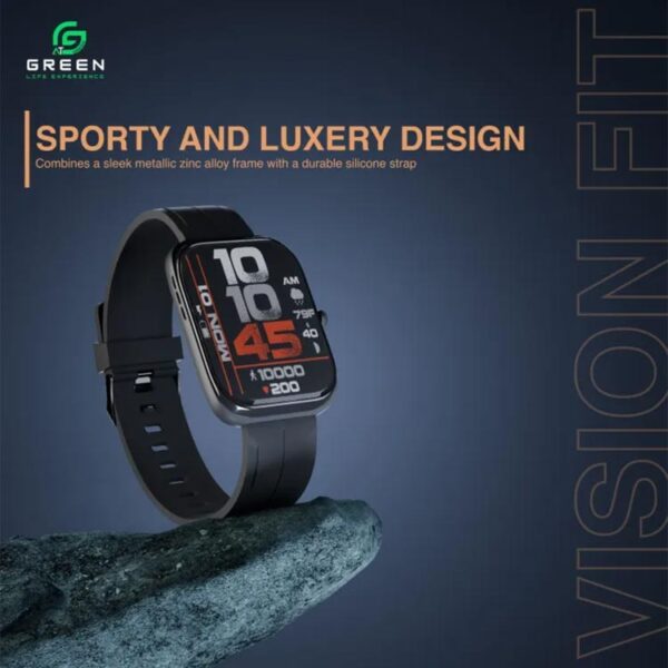 Green Vision Fit Metallic SmartWatch