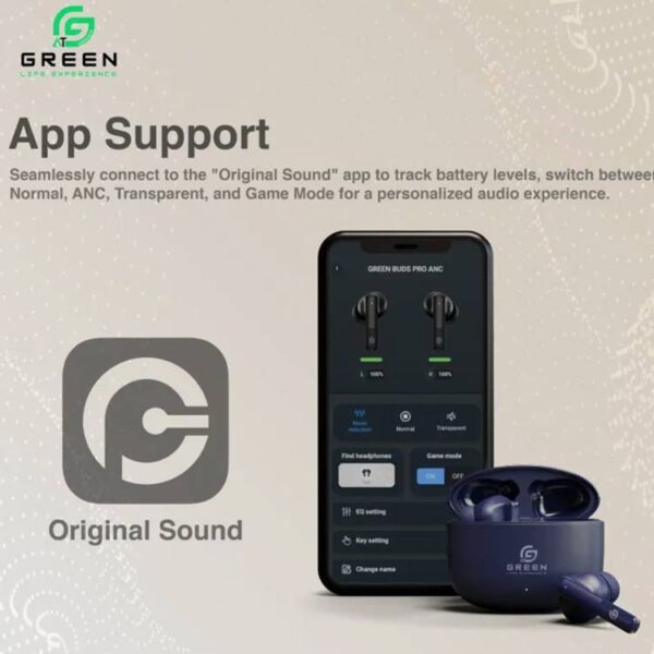 Green Buds Pro ANC (UP to 30 dB) Earbuds