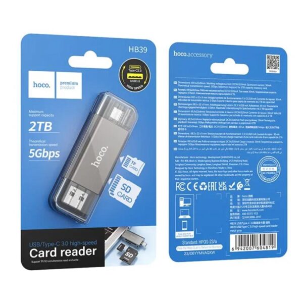HOCO Original HB39 2-in-1 SD Card reader