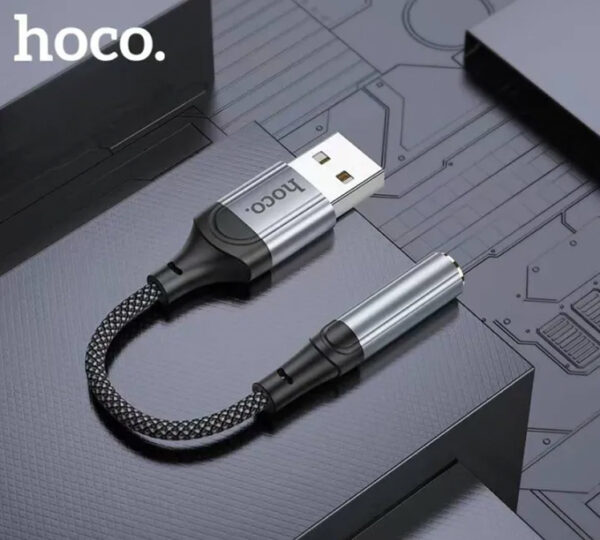 HoCo Ls36 USB TO Aux 3.5mm Female Short Cable 12 Cm External Sound Card
