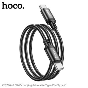 Hoco X89 Wind Data Charging Cable 60W Type-C to Type-C
