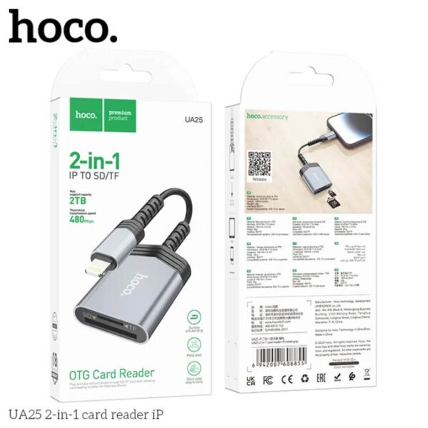 Hoco Ua25 2-In-1 Card Reader Iphone