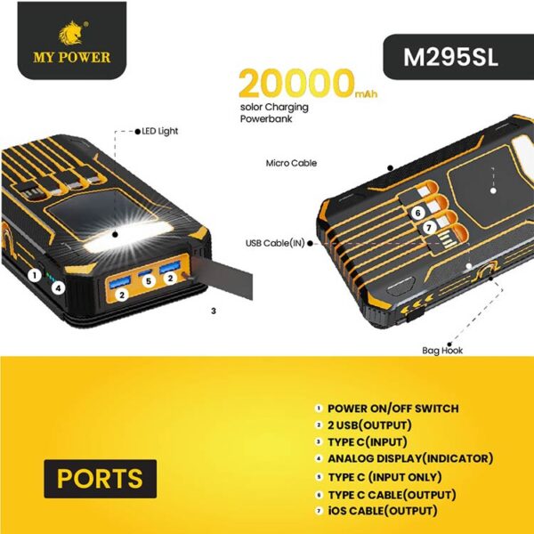 Mypower M295SL Solar Powerbank