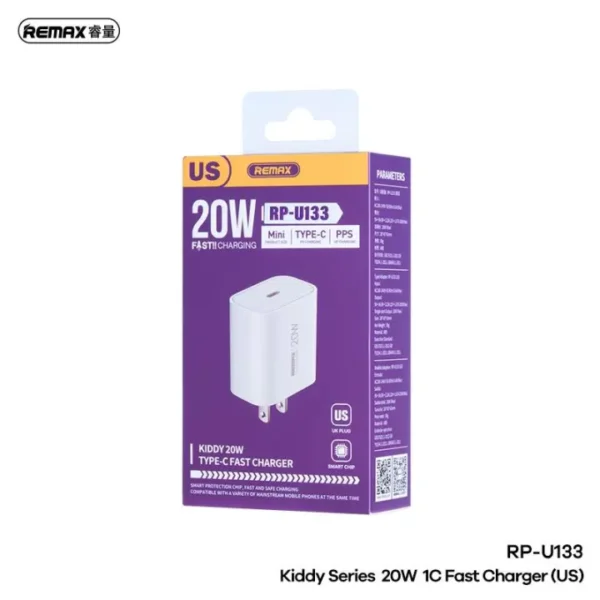 Remax RP-U133 Compact 20W Fast Charger USB C Port