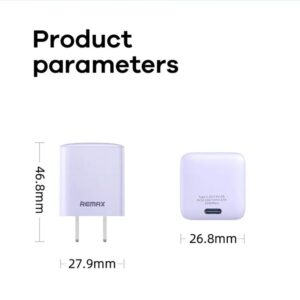 Remax RP-U133 20W Type C port Fast Charing Adapter