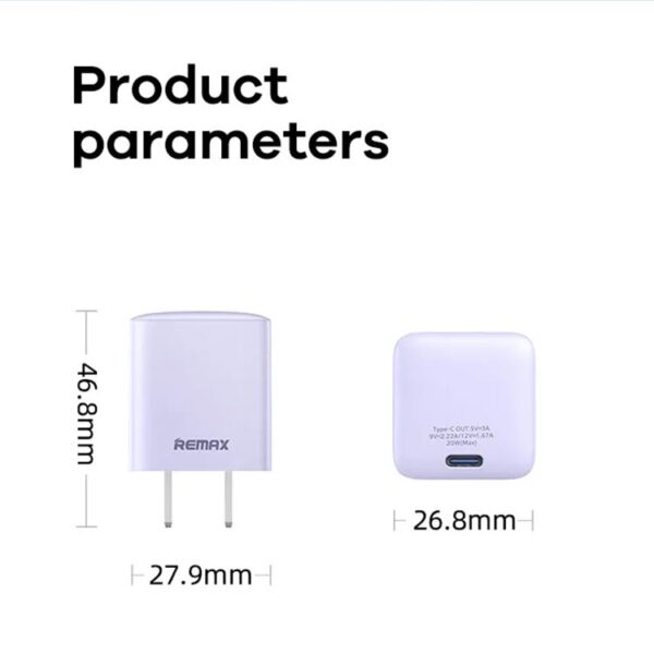 Remax RP-U133 20W Type C port Fast Charing Adapter