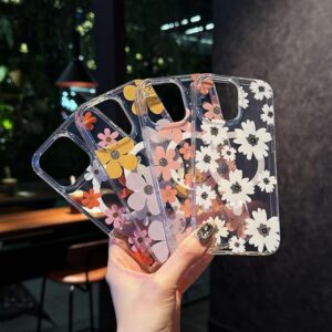 Flower Floral Magnetic Phone Case for iPhone, Compatible with MagSafe