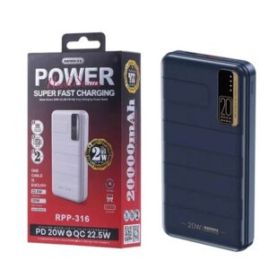 Remax RPP 316 Noah Series 20000 mAh Power Bank PD20W Plus QC22.5W Fast Charging