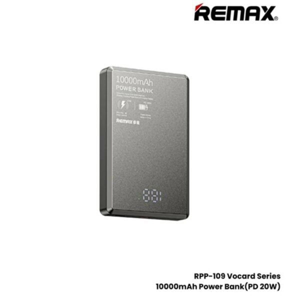 Remax Vocard Pro Series RPP109 10000mAh 20W PD Plus 15W Wireless Magnetic Powerbank