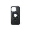 Luxury PU Leather Magnetic Bracket Ring Magsafe Case - Black