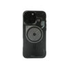 For iPhone 14 Series Aluminum Circuit Design Frosted Case - Black