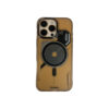 For iPhone 16 Series Aluminum Circuit Design Frosted Case - Gold