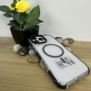 iPhone 16 Series Transparent TPU Magsafe Case with Kick Stand Lens Protector