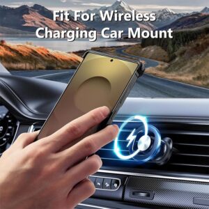 For iPhone 16 Pro Max Frameless Shell Fiber Metal Aluminum Case Built-in Magnetic O-ring Kickstand