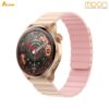 Alewa Moon AMOLED Round Metallic Smart Watch - Pink