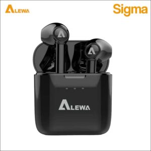 ALEWA Sigma Bluetooth Earbuds with 60-hour playtime, 13mm drivers, Bluetooth 5.3, and fast ASAP charge in compact charging case.