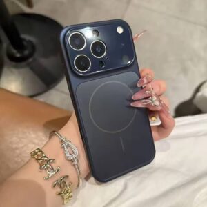 Luxury nano acrylic matte magnetic iPhone case with MagSafe ring