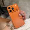 For iPhone 17 Pro Max Luxury Nano Acrylic Matte Magnetic iPhone Case - Orange