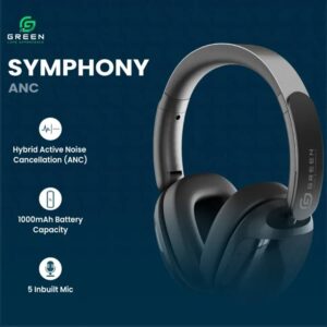Green Symphony Hybrid ANC Headphones