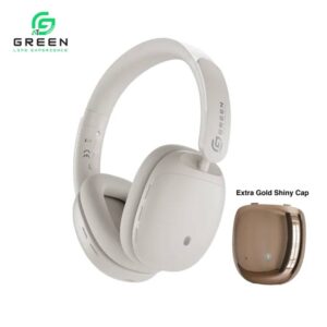 Green Symphony Hybrid ANC Headphones with 40–50dB noise cancellation, 100-hour battery, and Bluetooth JL5.4.