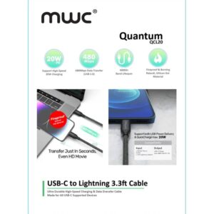 MWC Quantum QCC100 Type-C to Type-C Cable