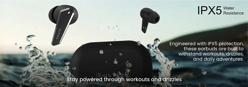 Ultima Boom X1 Pro wireless earbuds with dual 11mm drivers and Bluetooth 5.4 in Nepal