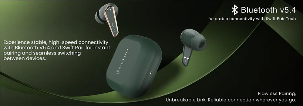 Ultima Boom X1 Pro wireless earbuds with dual 11mm drivers and Bluetooth 5.4 in Nepal