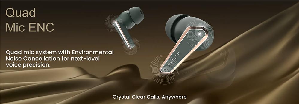 Ultima Boom X1 Pro wireless earbuds with dual 11mm drivers and Bluetooth 5.4 in Nepal