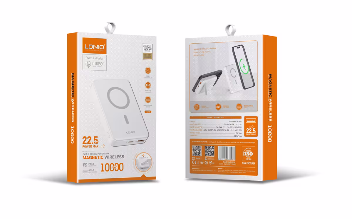 LDNIO PQ16 10000mAh Magnetic Wireless Power Bank
