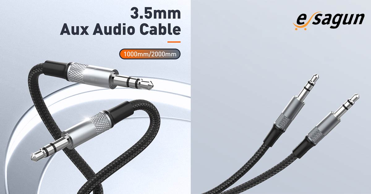 Hi-Fi Audio 3.5mm AUX cable with high density weaving