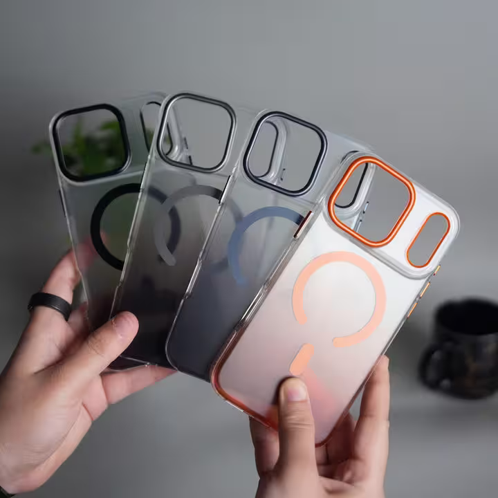 Magnetic Dual Color Smote Matte case with anti-yellowing for iPhone 17 Pro Mac